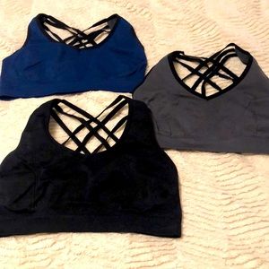 Set of 3 Strappy Back Sports Bras
